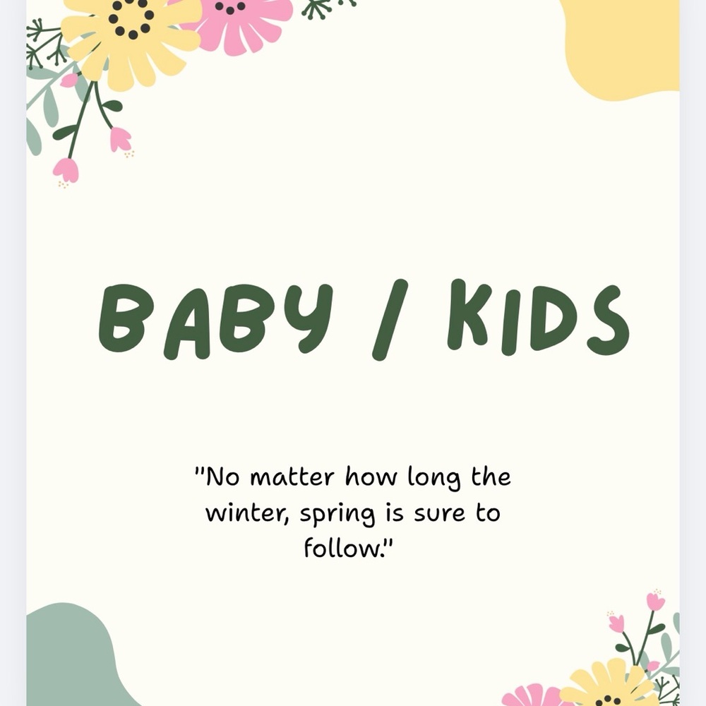 Baby / Kids Category 🌼